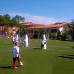 The young players of the AC Milan Academy Camp train with Vivisport equipment