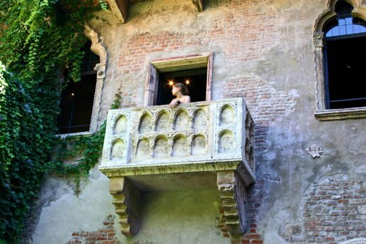 Romeo and Juliet's balcony in Verona, Italy