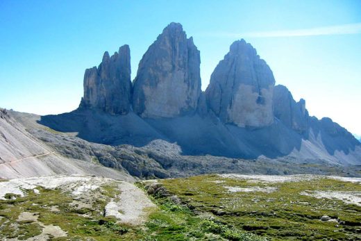 Three Peaks of Lavaredo near Cortina d'Ampezzo, Dolomites Alps, Italy