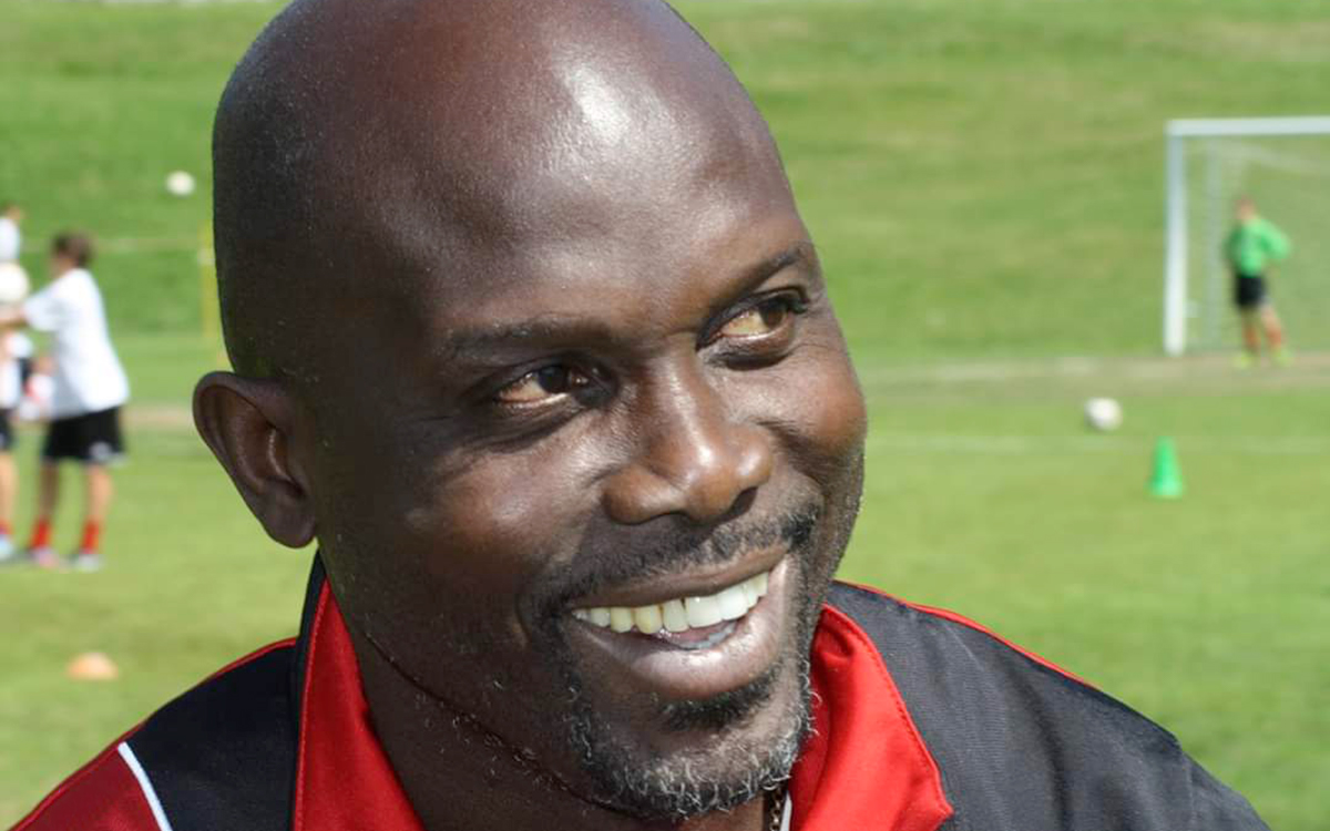 George Weah, ex calciatore e pallone d'oro, ospite all'AC Milan Junior Camp di Sporteventi