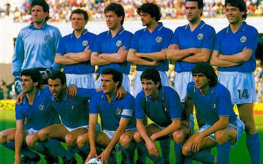 Pietro Vierchowod in the Italian soccer team