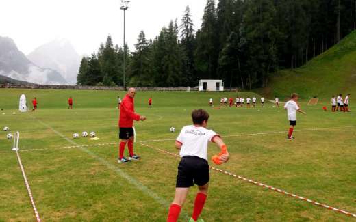 Pietro Vierchowod, AC Milan supervisor, gives directions during the training at AC Milan Academy Camp