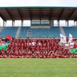 The young players of the AC Milan Academy Camp in the Jesolo Stadium (Venice)