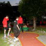 The youth of the AC Milan Academy Camp play mini-golf in Cortina d'Ampezzo