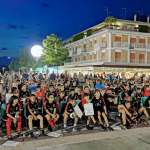 Awards ceremony of the kids at the AC Milan Academy Camp in the square of Lido di Jesolo (Venice) 