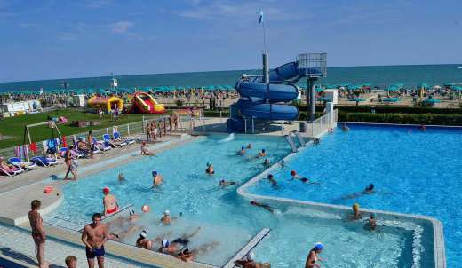 The pools of the Marzotto Village in Jesolo Liso Venice