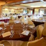 Dining room of the Hotel Gaarten in Gallio (Asiago plateau)