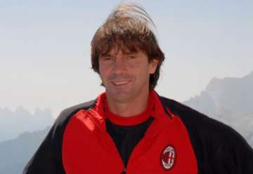 Filippo Galli, coach and former footballer, at the AC Milan Academy Camp in Cortina D'Ampezzo