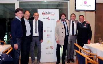 Eranio, De Vecchi, Prati, Galli e Marchioni presidente di Sporteventi partner ufficiale dell'AC Milan per i Milan Junior Camp