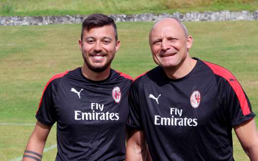 Pietro Vierchowod head coach at AC Milan Acaademy Camp with Sporteventi staff