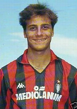 Christian Lantignotti, calciatore dell'AC Milan di Arrigo Sacchi in Serie A e Coppa dei Campioni