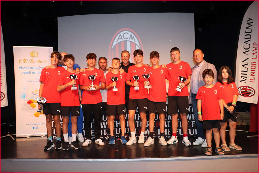 Awards cerimony during the AC Milan Soccer Camp